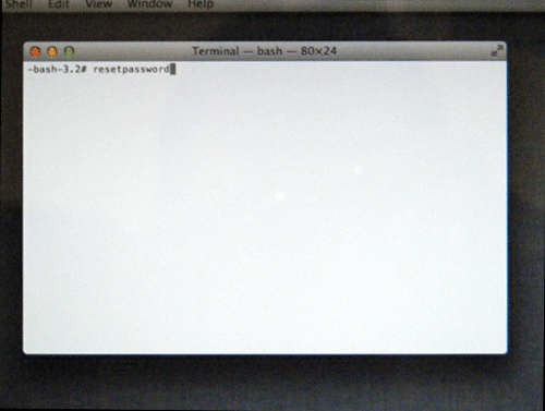 terminal, resetpassword